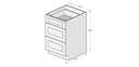 DB21 3drawers-A WS